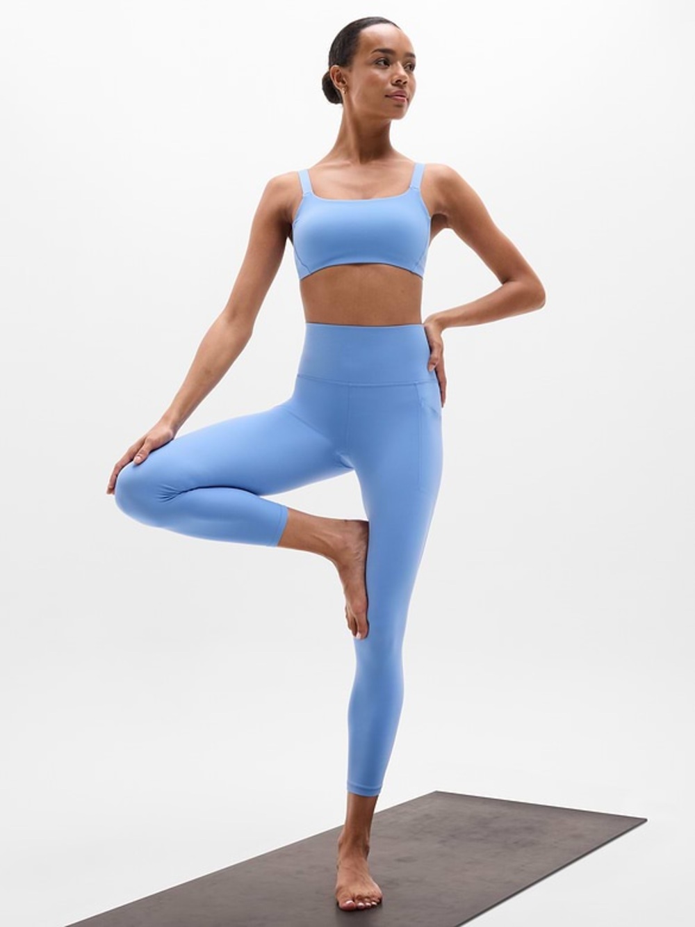 Athleta Salutation Stash High Rise 7/8 Legging Waterfall Blue Size S/P